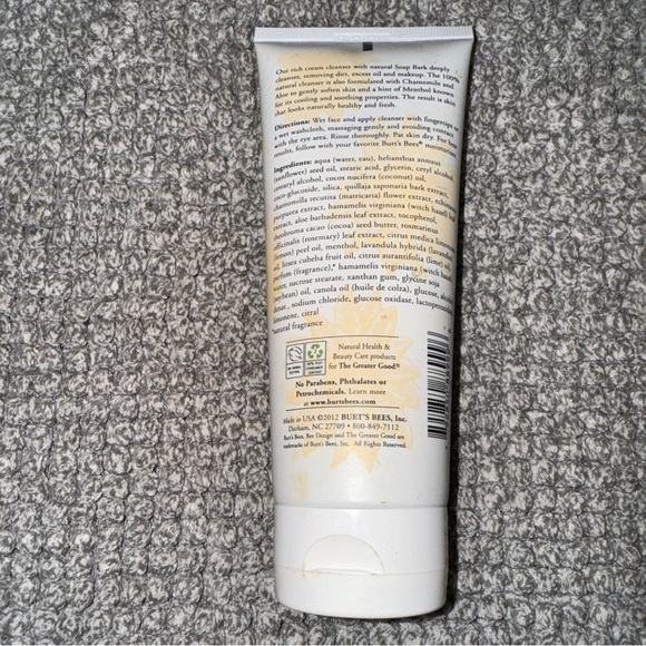 Burt's Bees Soap Bark and Chamomile Deep Cleansing Cream 6 Ounce Tube - Picture 6 of 10